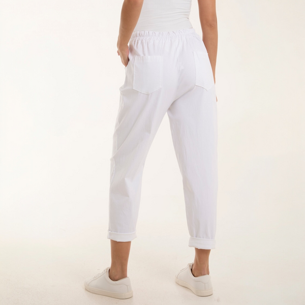 Barrel Magic Trousers in White