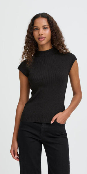 ICHI CODY Top in Black