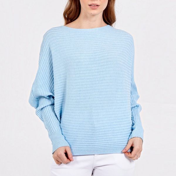 Batwing Ribbed Jumper (various colours)