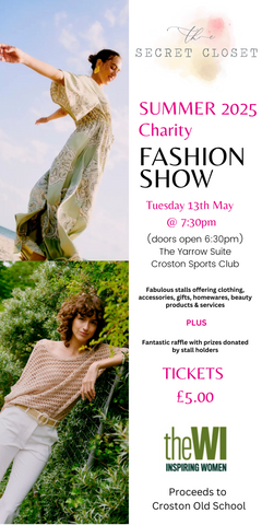 TICKET Croston W I Charity Fashion Show Tuesday 13th May 2025.