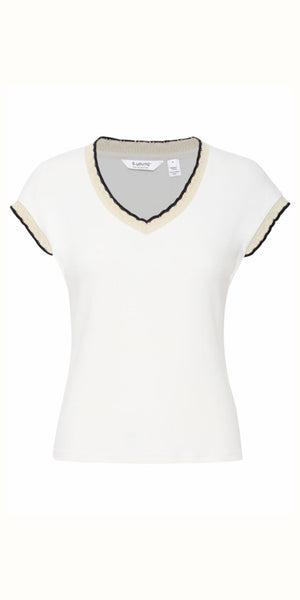 b young RYA T Shirt in Marshmallow