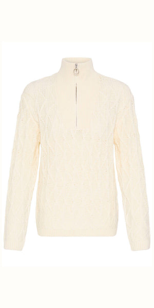 b young OTINKA Cable Knit in Marshmallow