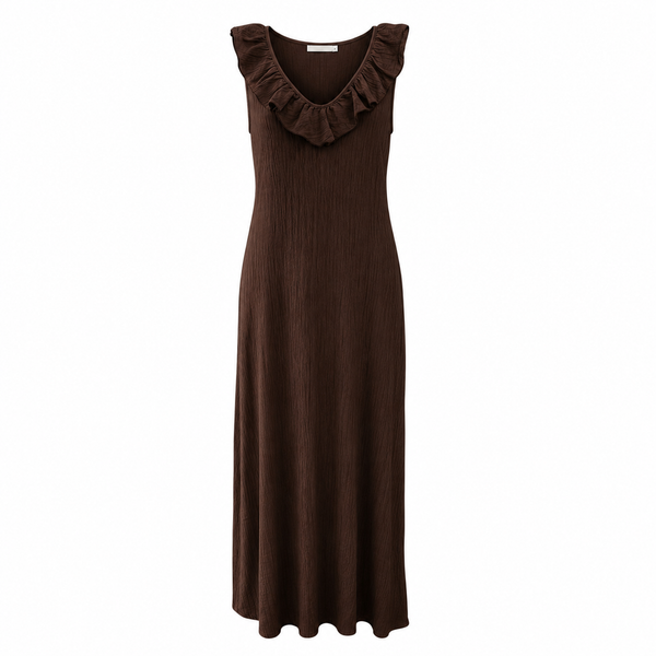 Ruffle Neck Dress (various colours)