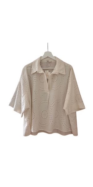 Broderie Boxy Top