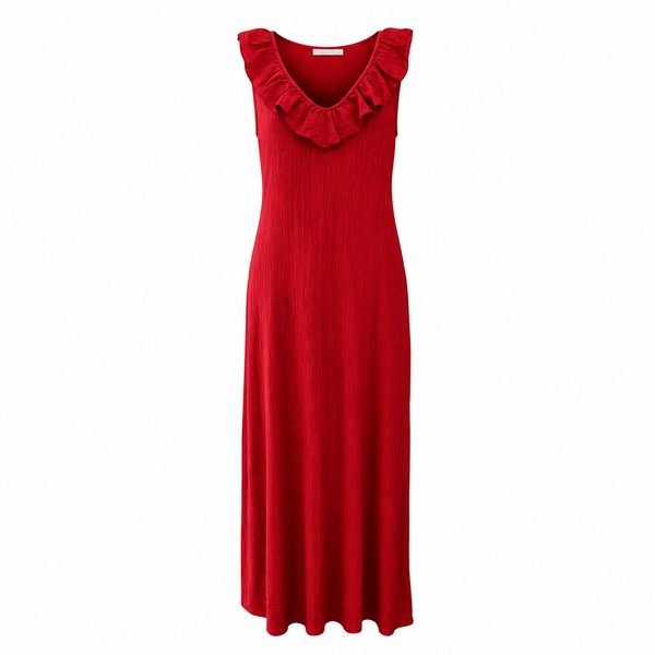 Ruffle Neck Dress (various colours)