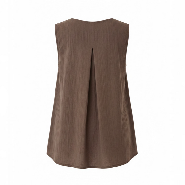 Sleeveless Pleat Top