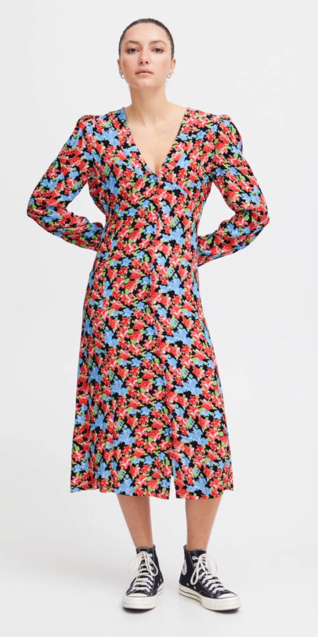 ICHI ROSALIE Dress in Multi Flower