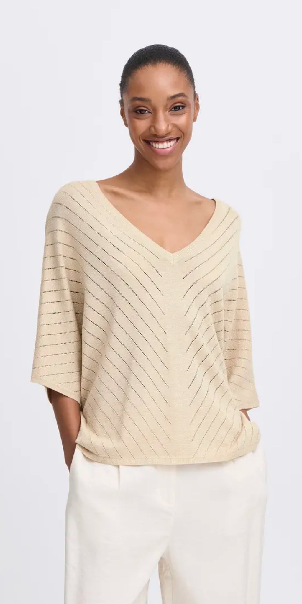 b young MOBBE V Neck Jumper