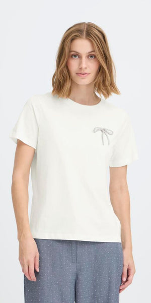 ICHI KAMILLE T Shirt in Cloud Dancer