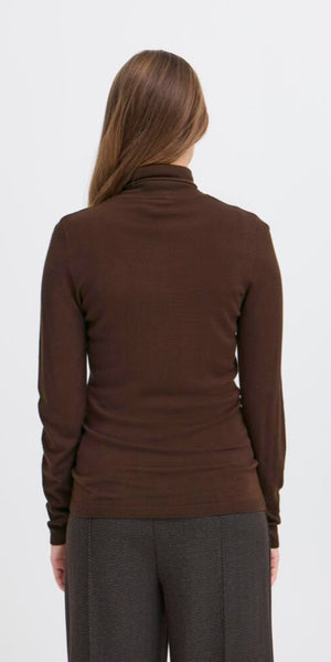 ICHI MAFA Roll Neck in Coffee Bean