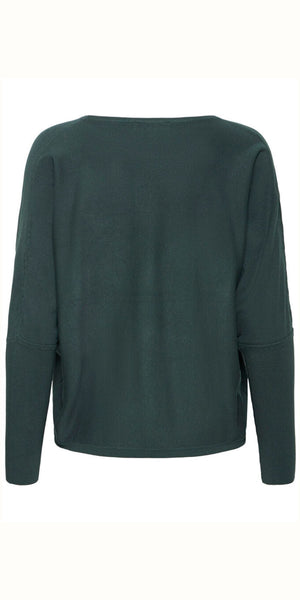 b young MORLA Batwing Fine Knit in Green Gables