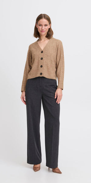 b young MONNA Cardigan in Walnut Melange