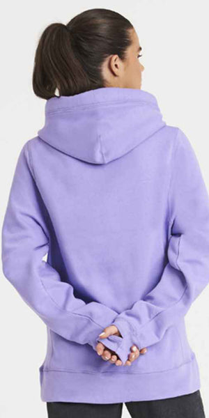 Cosy Cross Neck Hoodie in Lavender