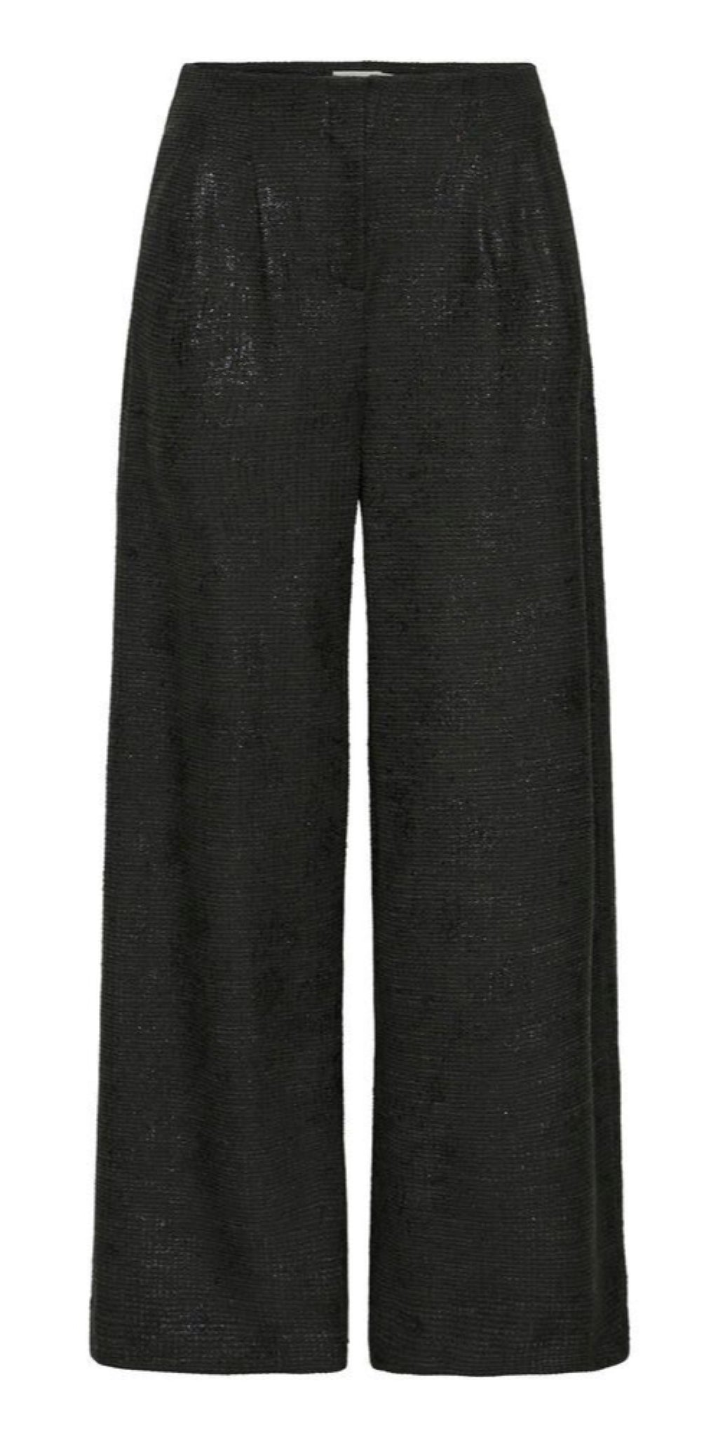 ICHI KATE Gleam Wide Pants in Black