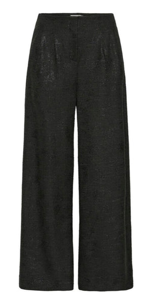 ICHI KATE Gleam Wide Pants in Black