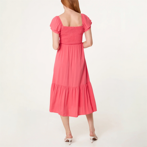 Plain Smock Dress in Coral - TheSecretCloset.Boutique