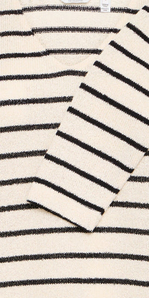 b young SIF Stripe Pullover in Birch Mix