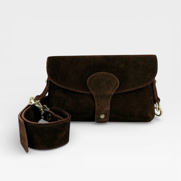 Italian Suede Crossbody Bag (various colours) - TheSecretCloset.Boutique