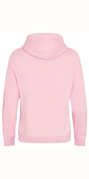 Cosy Cross Neck Hoodie in Baby Pink