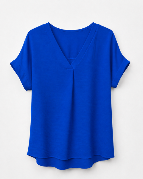 V Neck Textured Top (various colours)
