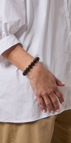 CHALK Beaded Bracelet in Black (Pre order)