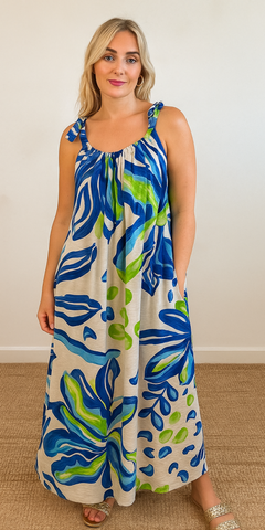 Vibrant Floral Pocket Dress