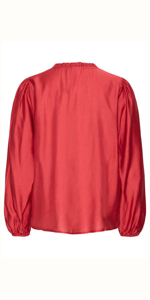 ICHI KARLANI Blouse in Red Dhalia