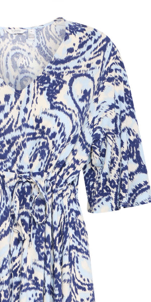 b young JOELLA V Neck Maxi Dress in Blue Paisley
