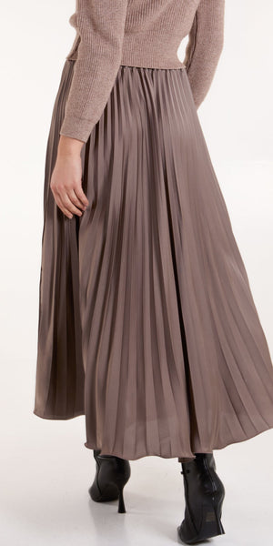 Satin Pleat Skirt