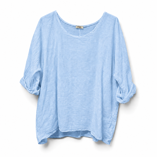 Cotton Roll Sleeve Top (various colours)