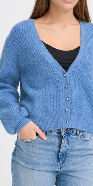 ICHI MARIN Cardigan in Blue Yonder