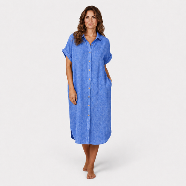 Cotton Pocket Shirt Dress (various colours)