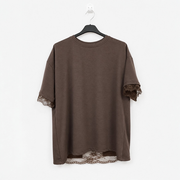 Lace Detail Short Sleeve Top