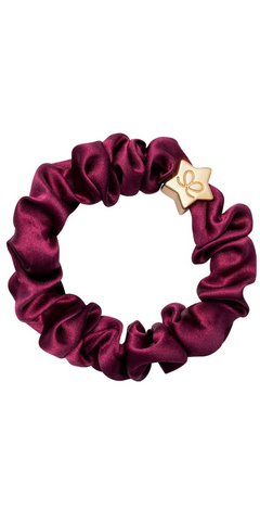 By Eloise Gold Heart on Sangria Silk Scrunchie