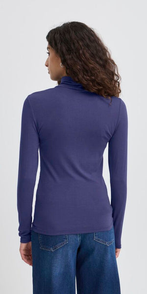 ICHI PHILUCA Long Sleeve Top in Patriot Blue