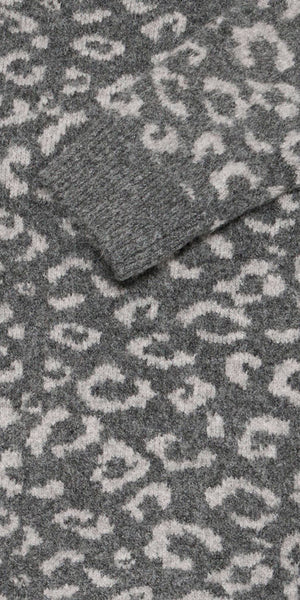 PULZ ARTHA Pullover in Grey Animal