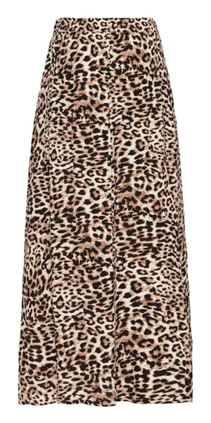 b young JOELLA Maxi Skirt in Birch Leopard