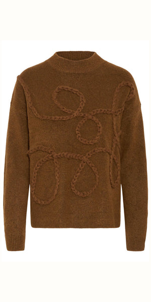 b young MEDI Deco Jumper in Toffee Melange