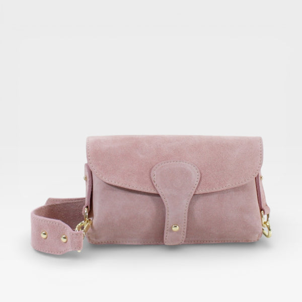 Italian Suede Crossbody Bag (various colours) - TheSecretCloset.Boutique