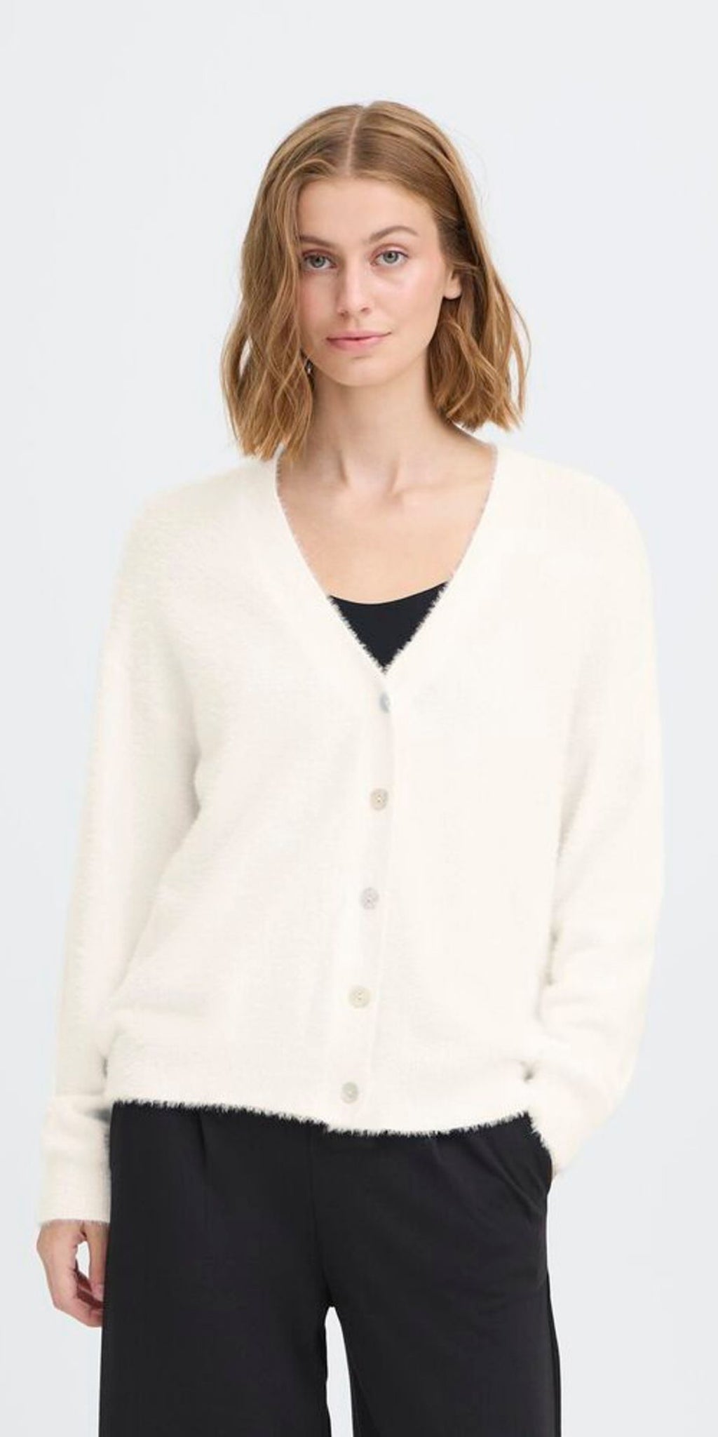 ICHI BRULA Cardigan in Cloud Dancer