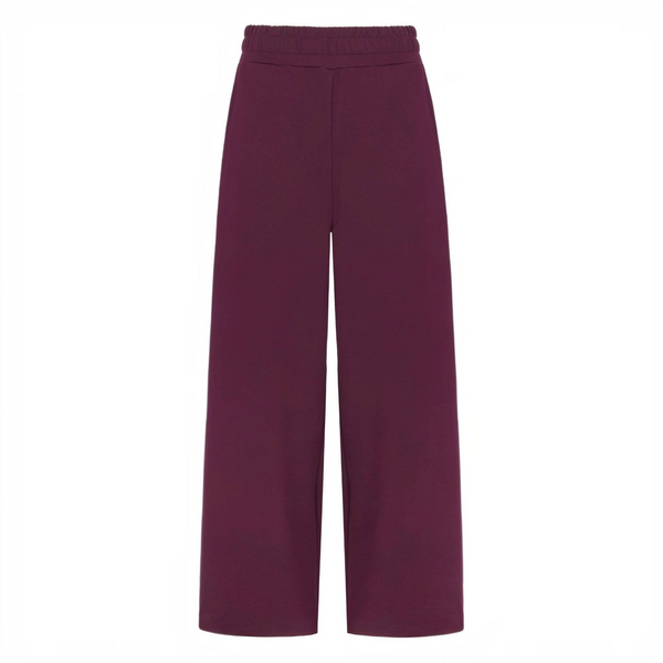 BORN NOULI Supersoft Wide Leg Sweatpant in Black Cherry