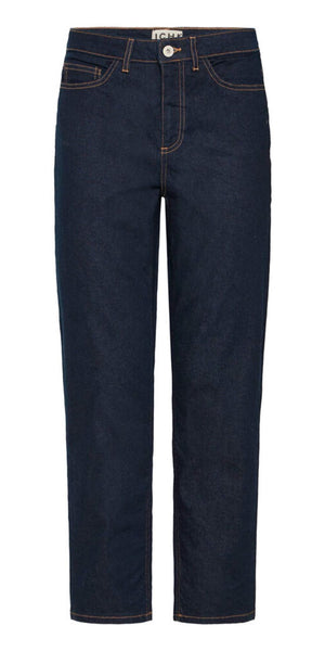 ICHI TWIGGY RAVEN Cropped Jeans in Denim Authentic