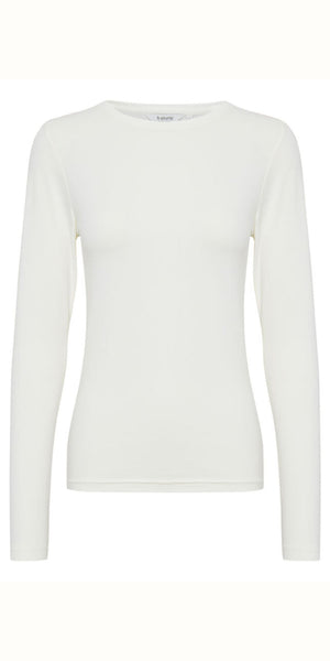 b young PAMILA Long Sleeve T Shirt in Off White
