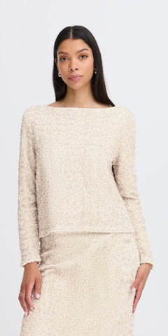b young PARY Blouse in Oatmeal
