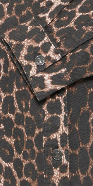 b young KENNA Shirt in Denim Leopard