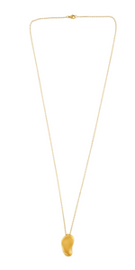 DANSK COURAGE Waterproof Adjustable Brushed Organic Necklace in Gold