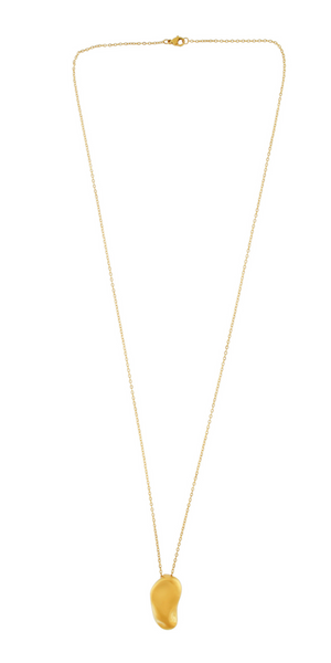 DANSK COURAGE Waterproof Adjustable Brushed Organic Necklace in Gold