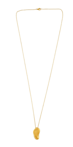 DANSK COURAGE Waterproof Adjustable Brushed Organic Necklace in Gold