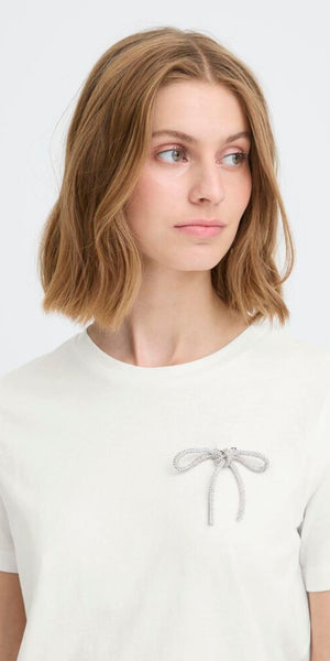 ICHI KAMILLE T Shirt in Cloud Dancer