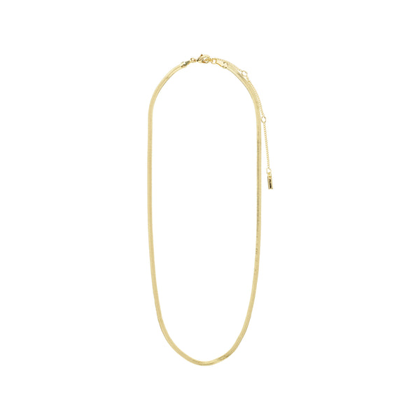 Pilgrim JOANNA Flat Snake Chain Necklace in Gold - TheSecretCloset.Boutique